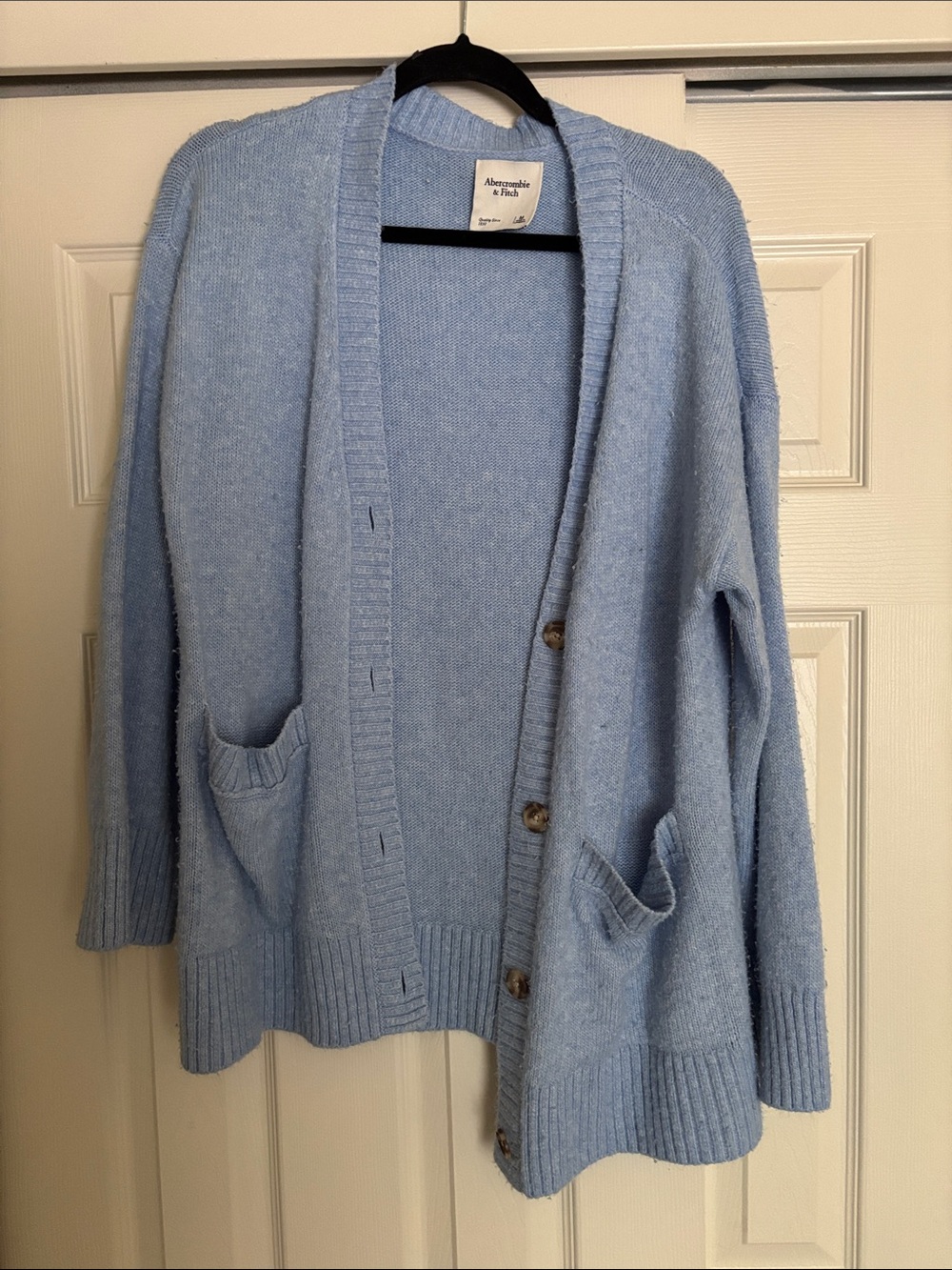 Abercrombie & Fitch Pale Blue Cozy Button Cardigan